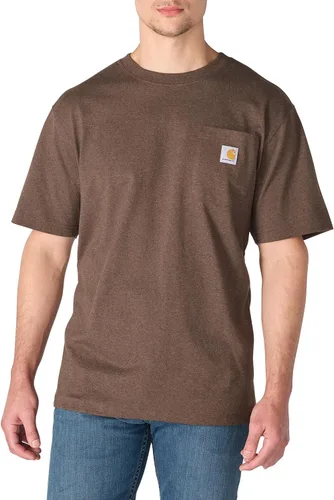 Vista 21 de Carhartt Camiseta con bolsillo Iconic K87 para hombre Piedra azul