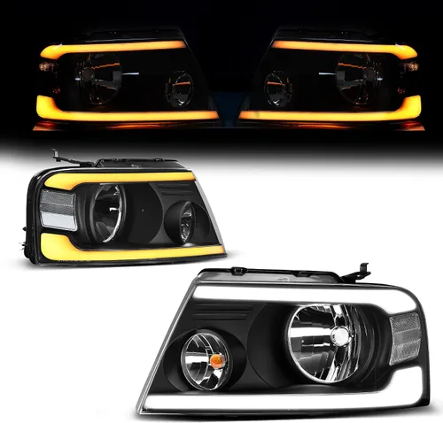 Vista 34 de oEdRo Switchback - Conjunto de faros delanteros LED compatibles con Accord 2003 2004 2005 2006 2007 DRL, par de repuesto con carcasa negra