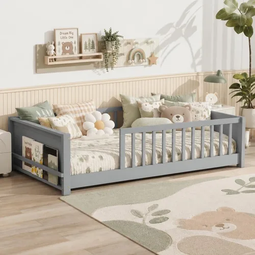 Vista 11 de Bellemave Cama Montessori de tamaño matrimonial con tablillas Blanco