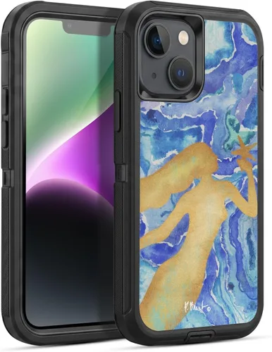 Vista 94 de Head Case Designs Officially Licensed Paul Brent Agate Mermaid Coastal Gel Armor Case [Military Grade Drop Protection] Compatible with Apple iPhone