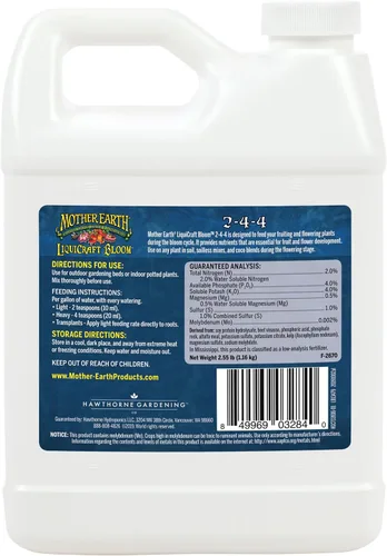 Vista 14 de Mother Earth LiquiCraft Grow 4-3-3 and Mother Earth LiquiCraft Bloom 2-4-4 - Paquete de fertilizante líquido, 1 cuarto de galón cada uno