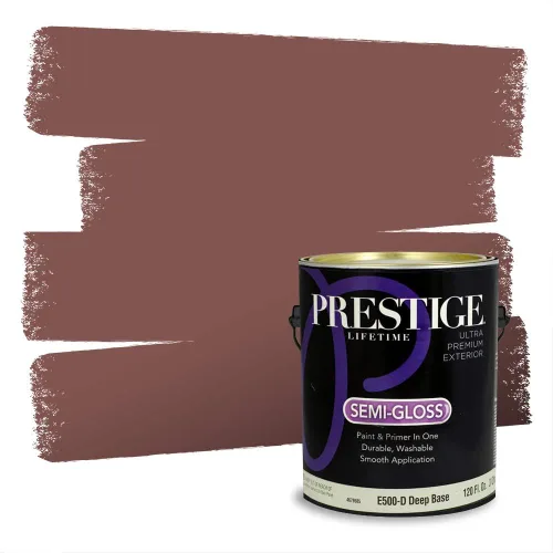 Vista 708 de Prestige Paints Pintura exterior e imprimación en uno, 1 galón, plano, coincidencia comparable de Valspar* Amber Rose*