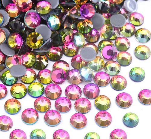 Vista 20 de Jollin Hot Fix - Diamantes de imitación de cristal con parte trasera plana, gemas de diamantes de imitación de 0.079 pulgadas