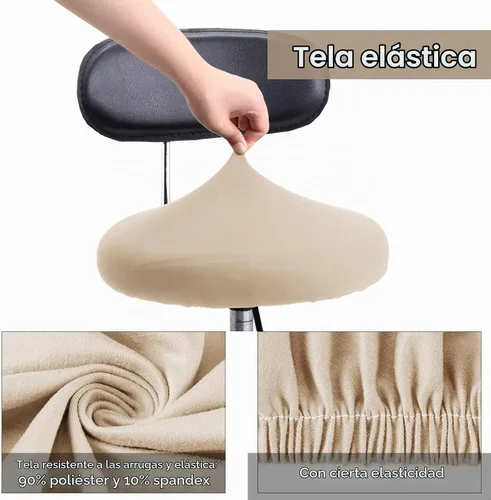 Vista 4 de Tatuo Fundas de asiento de taburete de bar redondas, fundas de cojín lavables, fundas elásticas para sillas de bar para sillas de 14 a 17 pulgadas