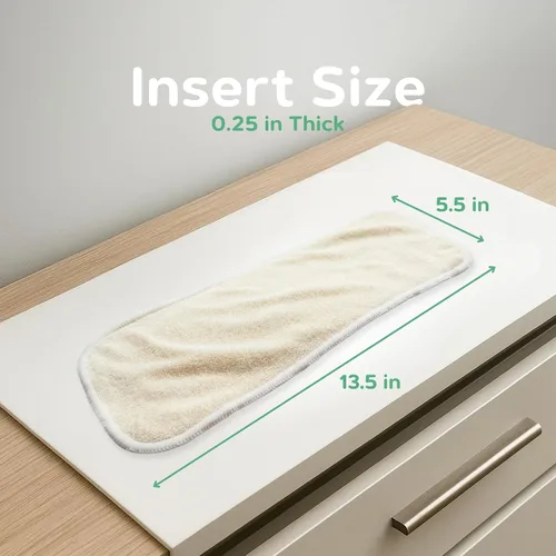 Vista 7 de Insertos de pañales de tela, paquete de 14 forros reutilizables de 4 capas para pañales de bolsillo, lavables, absorbentes y transpirables