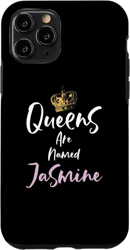 Vista 29 de Jasmine Name Queen - Carcasa para iPhone 17, color rosa y negro