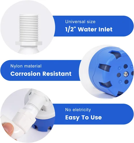 Vista 3 de Válvula automática de control de nivel de agua de entrada superior de 1/2" 2PC Válvula de flotador de agua auto para el tanque de agua de ganado