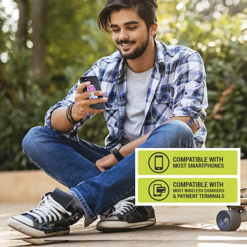 Vista 8 de Gear Beast Agarre universal para teléfono celular, soporte elástico ultra delgado para dedos y soporte para teléfono