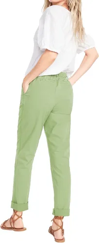 Vista 3 de Galawaqe Pantalones chinos de cintura alta para mujer, pantalones de tubo casuales, pantalones de pierna recta para el trabajo