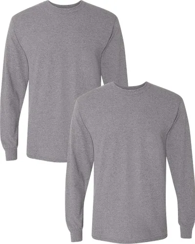 Vista 6 de Gildan - Camiseta DryBlend de manga larga para adulto, estilo G8400, paquete de 2