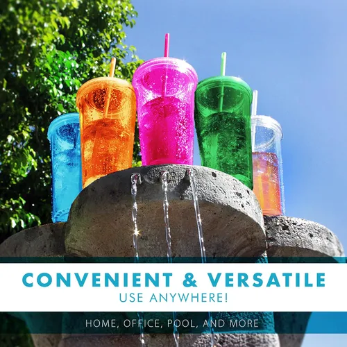 Vista 7 de Vaso portátil de doble capa Eco To Go,20 oz. de capacidad, Verde