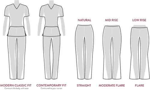 Vista 4 de Dickies - Pantalones Dynamix de uniforme médico para mujer, tiro medio, pierna recta, con cordón ajustable, DK130