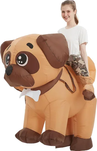 Vista 4 de Disfraces de fiesta inflables, disfraz inflable para adultos, disfraz inflable de perro, disfraces de Halloween para hombres y mujeres