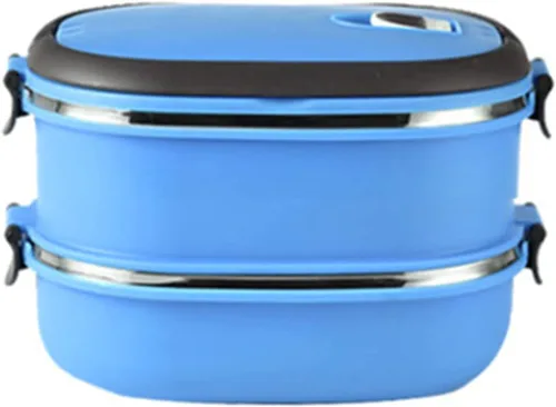 Vista 7 de VALINK Lonchera para alimentos calientes, lonchera rectangular portátil de acero inoxidable aislado para almacenamiento de alimentos para acampar al