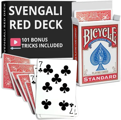 Vista 57 de Ted's Sterling Magic Precision Red Rider Back Bicycle Mazo Svengali con Instrucciones para 100+ Trucos (2 de Tréboles)