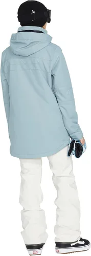 Vista 4 de Volcom Fawn - Chaqueta con capucha para mujer con aislamiento para snowboard y esquí Violeta Violet Ice