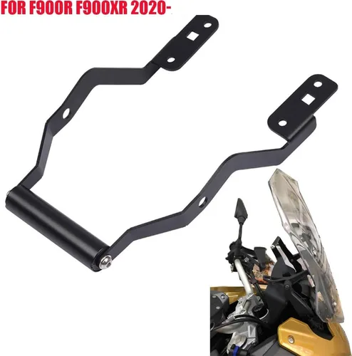 Vista 4 de Soporte para teléfono GPS para motocicleta F900R F900XR 2020-2025, soporte de extensión de manillar para teléfono inteligente y navegación