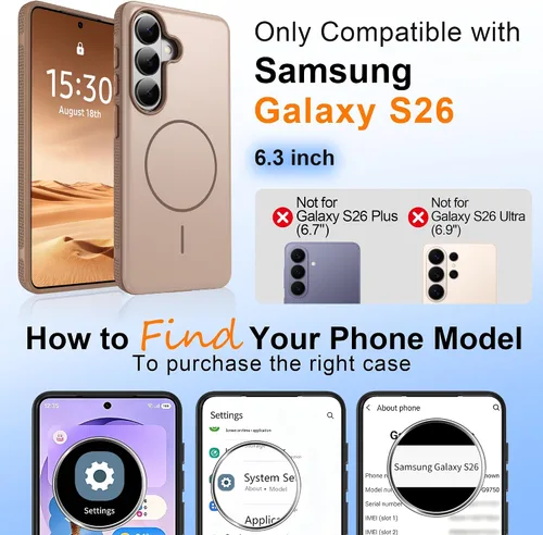 Vista 96 de Jshru Funda para Samsung Galaxy S26 Plus/Galaxy S25 Plus: para Galaxy S24 Plus [compatible con Magsafe] [2 protectores de pantalla HD] cubierta