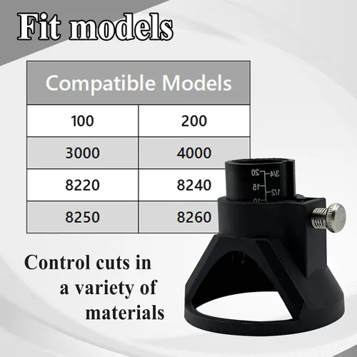 Vista 6 de 2 piezas 565 kits de corte multimaterial, kit de accesorios de guía de corte para herramienta rotativa, 3/4 pulgadas de profundidad