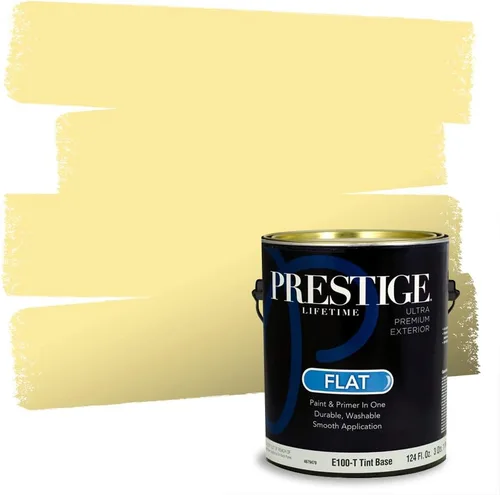 Vista 105 de PRESTIGE Pinturas de pintura exterior e imprimación en uno, 1 galón, plano, combinación comparable de Benjamin Moore* Pila de heno