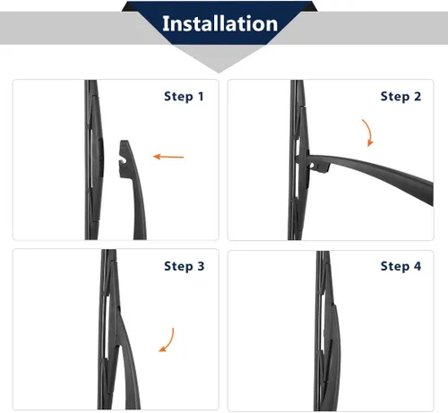 Vista 7 de X AUTOHAUX Juego de brazos de limpiaparabrisas trasero para Mazda 2 07-14 14 pulgadas 13.976 in, para Mazda 2 2007-2014