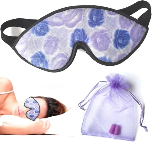Vista 2 de Comfort Plus - Antifaz para dormir (felpa floral lila)