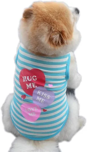 Vista 9 de Camisetas para mascotas lindas camisetas de verano sin mangas para perros y gatos