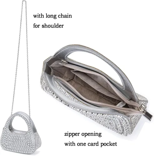 Vista 7 de BBTT.ful Bolsos de noche con diamantes de imitación para mujer (varios colores)