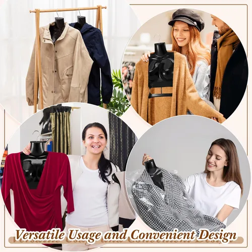 Vista 4 de Suzile 12 piezas de maniquí colgante para mujer, colgador de maniquí femenino para mujer, forma de vestido de torso de plástico, espalda hueca