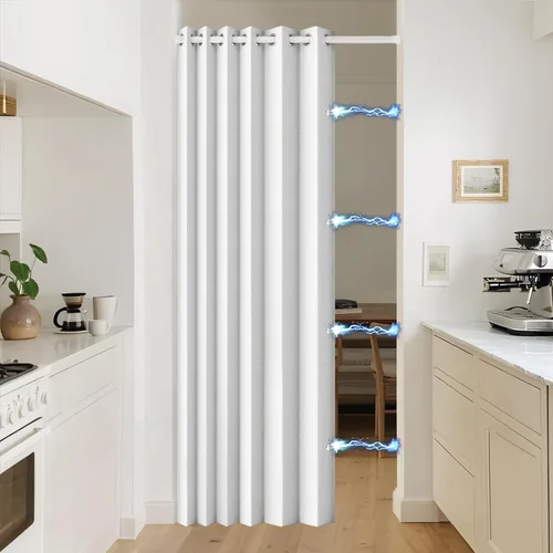Vista 36 de Cortinas plisadas completamente opacas con cierre magnético, 72 pulgadas de largo, para interiores y exteriores, 1 panel, 45 pulgadas de ancho x 72