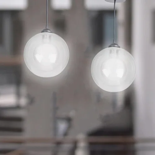 Vista 9 de Pantalla de vidrio de repuesto para lámpara de araña y accesorios de techo, fácil de instalar para decoración del hogar