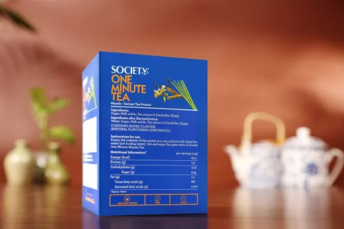 Vista 3 de Society One Minute Tea Premix - Sabor Masala, 10 sobres