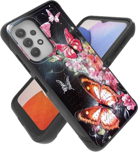 Vista 30 de Funda para Samsung A32 5G, Galalxy A32 5G, resistente a prueba de golpes, policarbonato duro + funda protectora de silicona suave TPU flexible