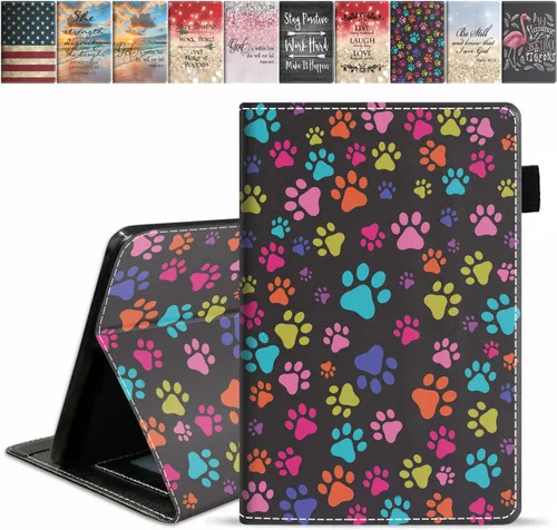 Vista 12 de Funda para tableta Amazon Fire Max 11 (13ª generación, versión 2023), funda delgada de piel sintética con ranura para tarjetas y encendido