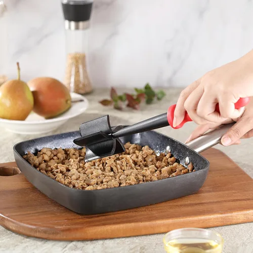 Vista 7 de MONGSEW Picador de carne, triturador y triturador resistente al calor para carne y hamburguesa, triturador de carne molida, espátula de carne