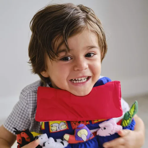 Vista 6 de Pockets of Learning Noah's Ark Adventure Soft Play Set de actividades interactivas para niños pequeños y niños Juguete educativo de tela bíblica