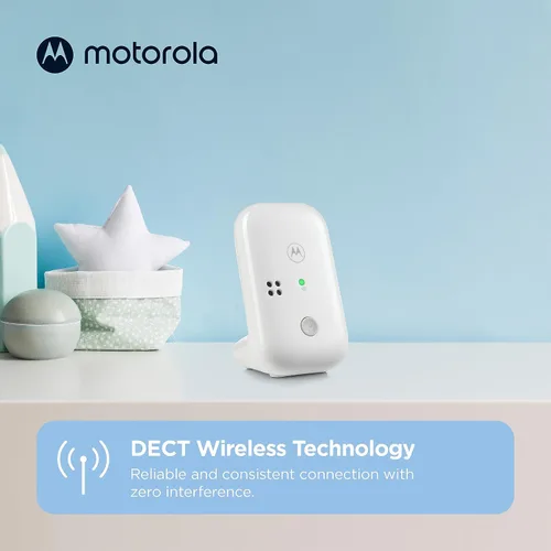 Vista 6 de Motorola Nursery Monitor de bebé, rango de 1000 pies solo audio PIP10, no necesita WiFi, detección de llanto, luz de alerta, unidad portátil