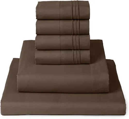 Vista 11 de Mellanni - Juego de sábanas individual de 4 piezas de la colección icónica, (incluyendo 2 fundas de almohada), bolsillo profundo de 16 pulgadas 1102