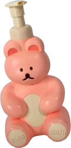 Vista 8 de Botella con bomba de espuma, dispensador de jabón de oso lindo para niños, dispensador de loción para encimera de baño, dispensador de jabón líquido