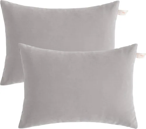 Vista 22 de BEDSUM Paquete de 2 almohadas pequeñas, mini almohada de microfibra de 11 x 7 pulgadas para viajes, mascotas, suaves y lavables a máquina, almohadas