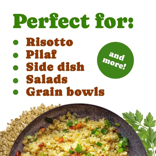Vista 6 de Trigo Bulgur orgánico, 5 libras – Grano entero sin OMG, granos cocidos, bayas kosher Borghul, semillas a granel, grueso, alto en fibra dietética