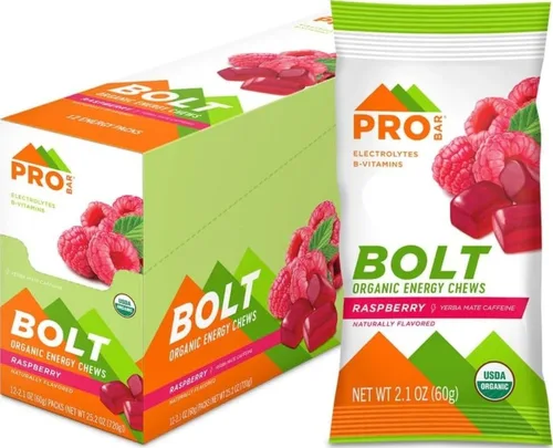 Vista 12 de Probar - Masticables energéticos orgánicos Bolt, explosión de bayas, sin OMG, sin gluten, certificado orgánico USDA, saludable, energía natural