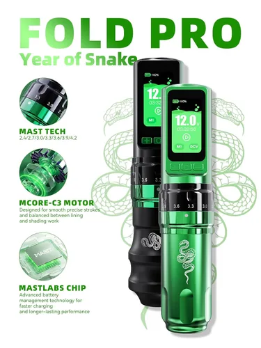 Vista 2 de Mast Tattoo Kit de máquina de tatuaje inalámbrico Fold Pro
