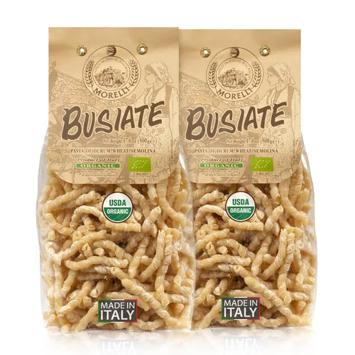 Vista 10 de Morelli - Pasta en espiral orgánica de sémola de trigo duro prémium de Italia, rica en proteínas, granos antiguos, totalmente naturales, italiana