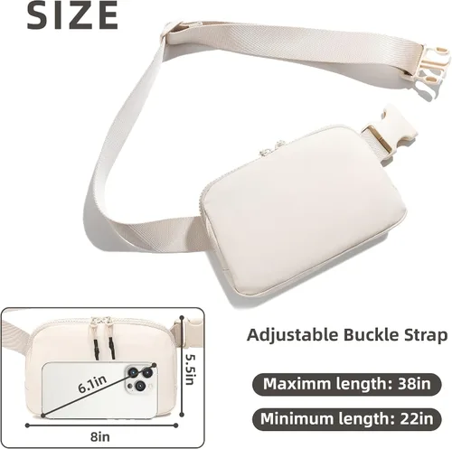 Vista 2 de Bolso de cinturón con cremallera bidireccional unisex