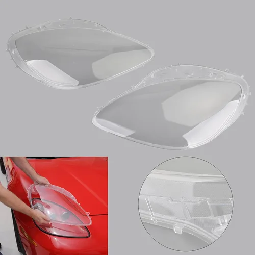 Vista 9 de Topteng Pasajero L+R par de lente de repuesto para 05-13 C6 Corvette
