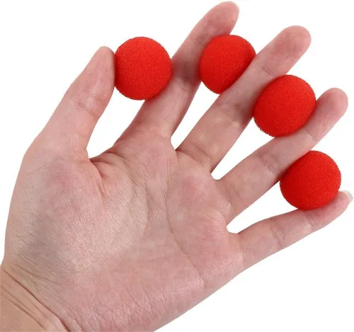Vista 6 de 10 piezas de esponja roja suave bola, accesorios mágicos accesorios magia trucos esponja 1.0 in/1.4 in/1.8 in