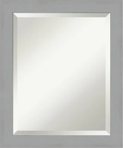 Vista 10 de Amanti Art Espejo de pared negro de 24 x 20 pulgadas, espejo de baño rectangular negro cepillado para decoración de pared de sala de estar, marco