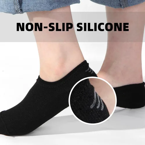 Vista 2 de Lngwioo 6 Pairs No Show Socks Women & Men Arch Support Non Slip Invisible Low Cut Liner Socks