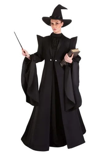 Vista 4 de Disfraz Deluxe de Talla Plus para Mujer de Minerva McGonagall de Harry Potter Multicolor